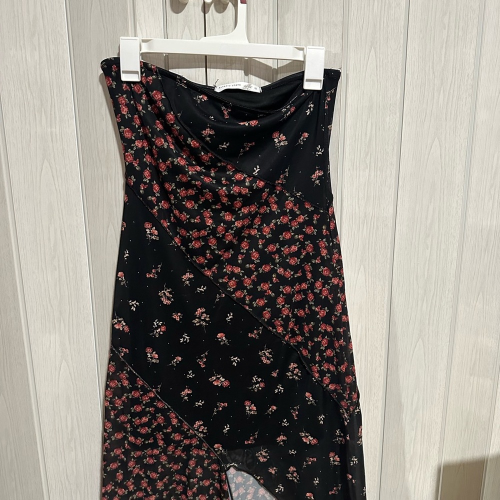 Floral Black Skirt/dress